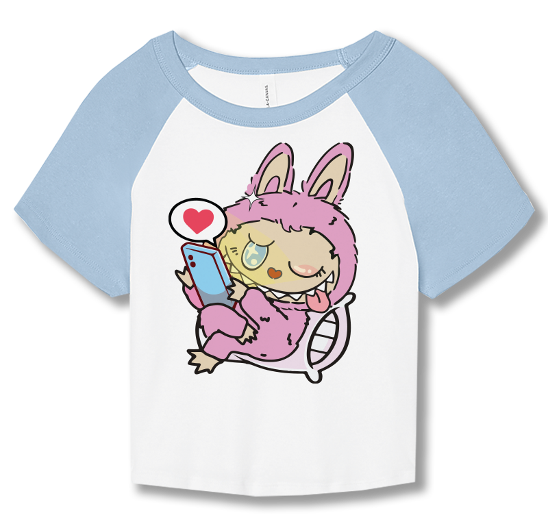 Pink Monster on Phone Shirt