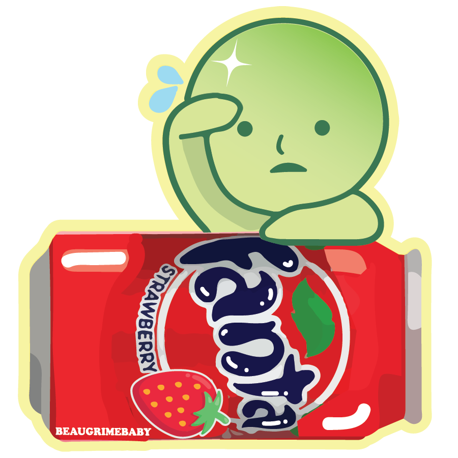 Little Green Man Soda Sticker